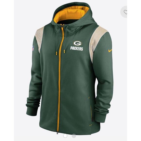 Nike Green Bay Packers sideline Nike Zip Hooded Hoodie Jacket Size XXL - Picture 1 of 13